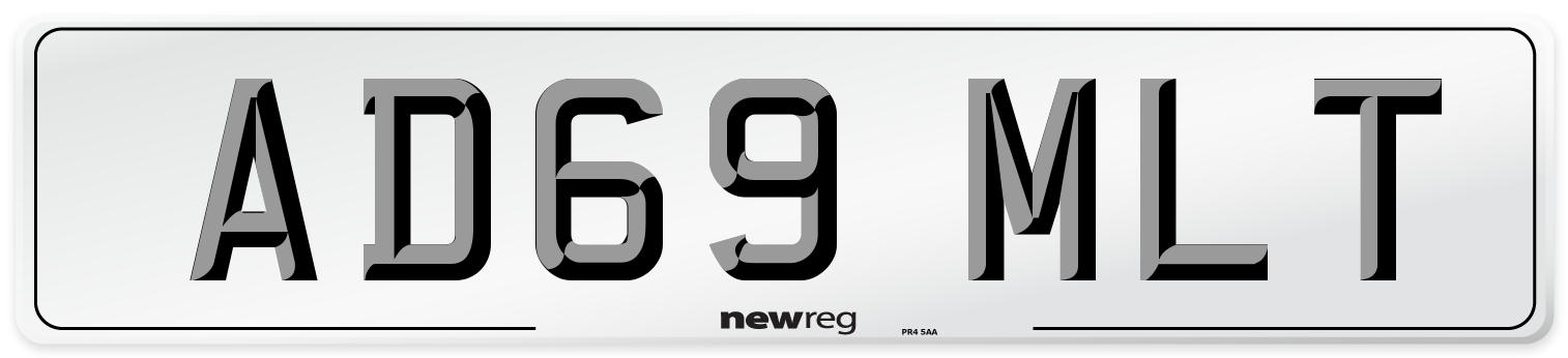 AD69 MLT Number Plate from New Reg